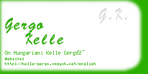 gergo kelle business card